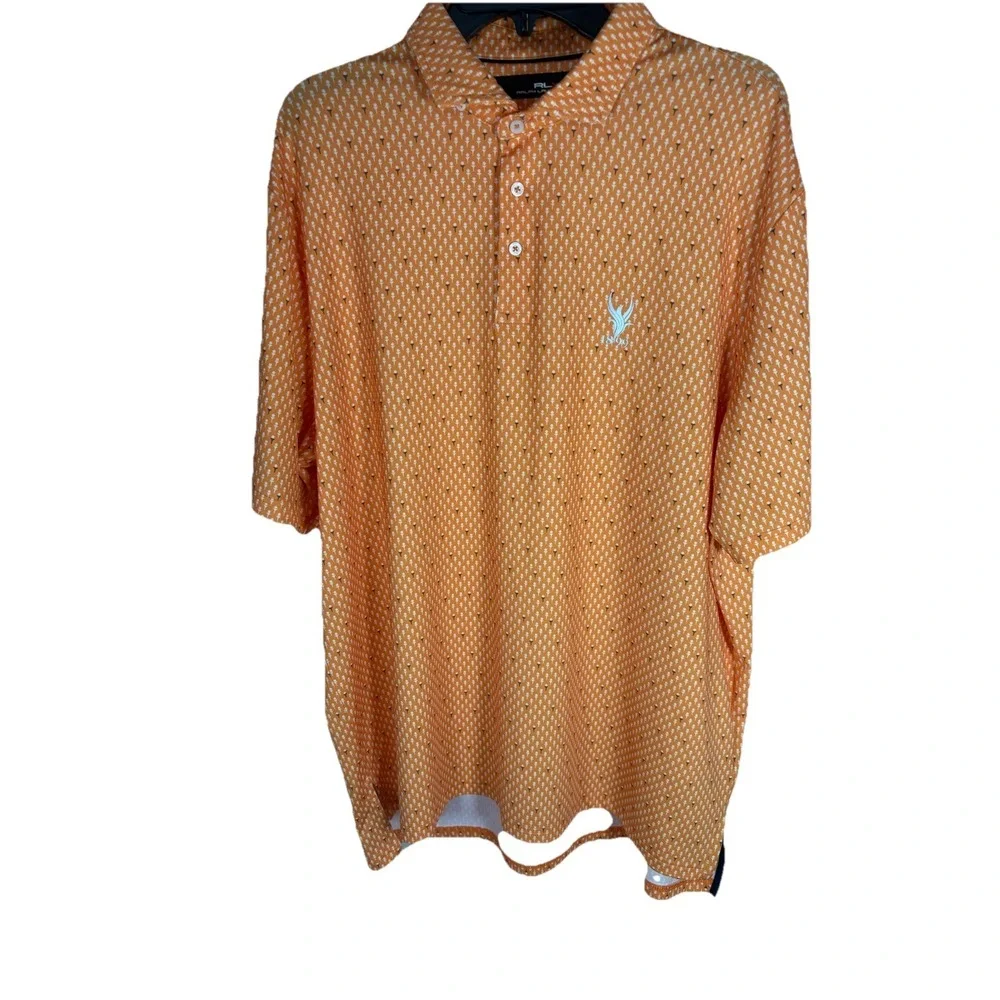 Polo Ralph Lauren Polo Shirt‎ Men's XL Orange Short Sleeve Golf Soft Loose Fit